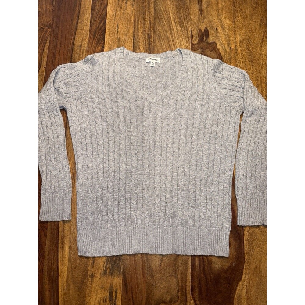 St John's Bay cable-knit sweater Fall Christmas Academia Cottage core Size XL